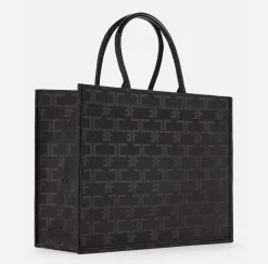 Borse A Mano|Elisabetta Franchi Borsa Monogram Grande Nero