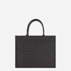 Borse A Mano|Elisabetta Franchi Borsa Monogram Media Nero