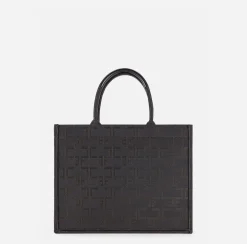Borse A Mano|Elisabetta Franchi Borsa Monogram Media Nero