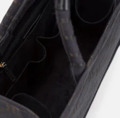 Borse A Mano|Elisabetta Franchi Borsa Monogram Media Con Organizer Nero