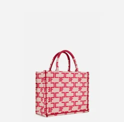 Borse A Mano|Elisabetta Franchi Borsa Monogram Piccola Burro/Rosso