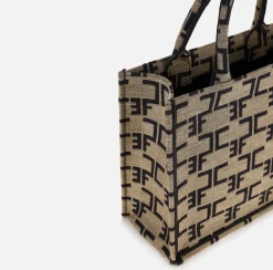 Borse A Mano|Elisabetta Franchi Borsa Monogram Piccola Liquirizia/Nero