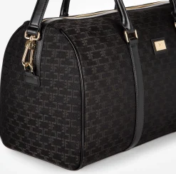 Valigeria|Elisabetta Franchi Borsone Weekend Monogram Travel Nero