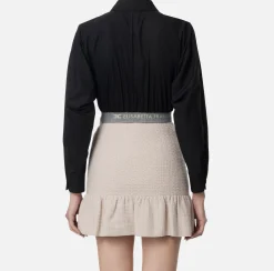 Camicie E Bluse|Elisabetta Franchi Camicia cropped in popeline con fascione Nero