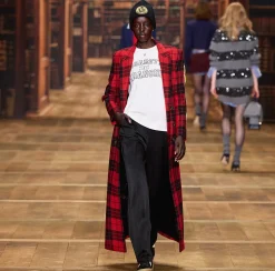 Capispalla|Elisabetta Franchi Cappotto doppiopetto in misto lana con patch RedPassion/Nero