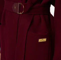 Capispalla|Elisabetta Franchi Cappotto vestaglia in lana RougeNoir