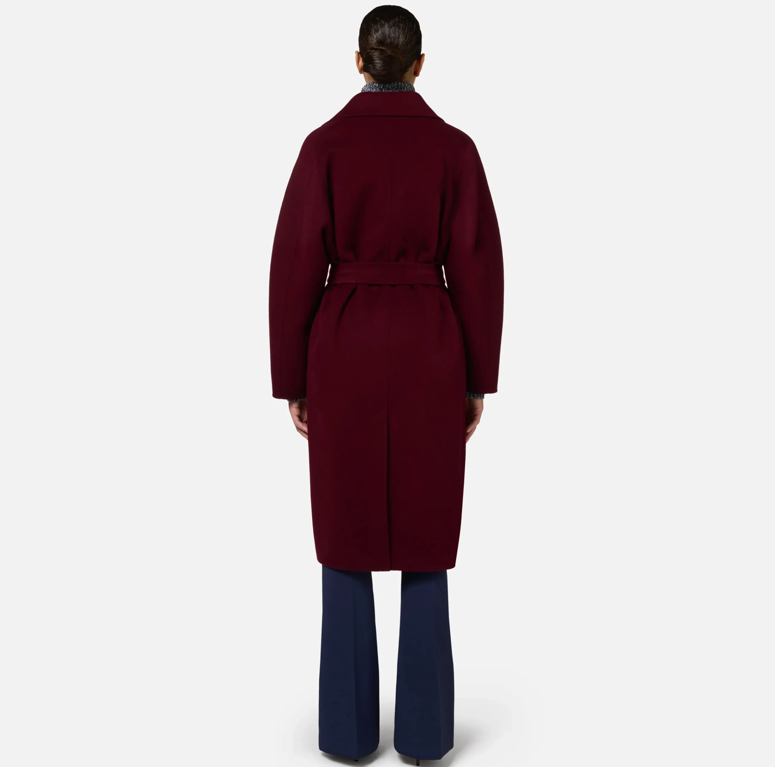 Capispalla|Elisabetta Franchi Cappotto vestaglia in lana RougeNoir