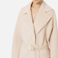 Capispalla|Elisabetta Franchi Cappotto vestaglia in lana Lattice