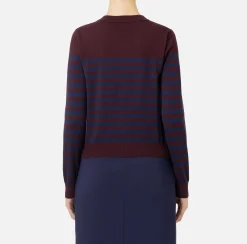 Maglieria E Felpe|Elisabetta Franchi Cardigan in lana a righe Oro