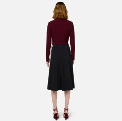 Maglieria E Felpe|Elisabetta Franchi Cardigan in lana bouclé con ricamo RougeNoir