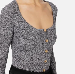 Maglieria E Felpe|Elisabetta Franchi Cardigan in viscosa effetto plissé Salepepe