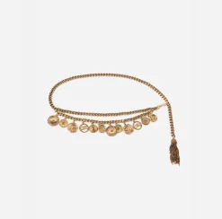 Cinture|Elisabetta Franchi Cintura Con Catene Saldate Tra Loro OroVintage