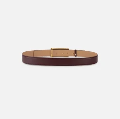 Cinture|Elisabetta Franchi Cintura in materiale sintetico effetto pelle con fibbia logo RougeNoir