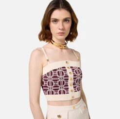 Bijoux|Elisabetta Franchi Collana choker rigida in metallo dorato OroGiallo