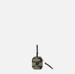 Portachiavi E Charms|Elisabetta Franchi Custodia Porta Oggetti Monogram Liquirizia/Nero