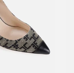 Décolleté|Elisabetta Franchi Decolleté Monogram Cammello/Blu