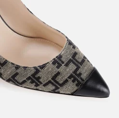 Décolleté|Elisabetta Franchi Decolleté Monogram Liquirizia/Nero