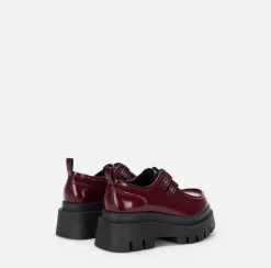 Sneakers E Scarpe Basse|Elisabetta Franchi Derby in pelle con plateau RougeNoir