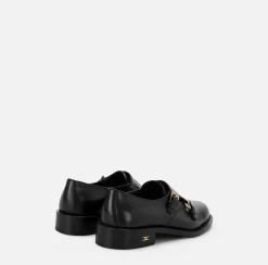Sneakers E Scarpe Basse|Elisabetta Franchi Derby in vitello con patta Nero