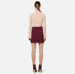 Maglieria E Felpe|Elisabetta Franchi Dolcevita in viscosa e lurex a costine Carne