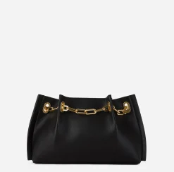 Clutch|Elisabetta Franchi Dune Pouch Nero