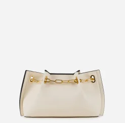 Clutch|Elisabetta Franchi Dune Pouch Burro/Nero