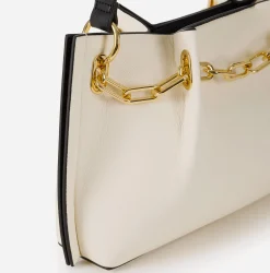 Clutch|Elisabetta Franchi Dune Pouch Burro/Nero