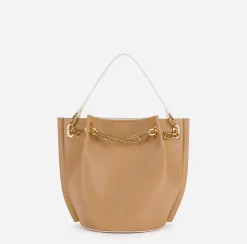 Borse A Spalla|Elisabetta Franchi Dune Secchiello Cammello/Burro