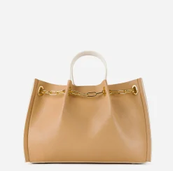 Borse A Mano|Elisabetta Franchi Dune Shopper Cammello/Burro