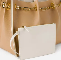 Borse A Mano|Elisabetta Franchi Dune Shopper Cammello/Burro