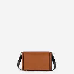 Borse A Tracolla|Elisabetta Franchi Dune Shoulder Cuoio/Nero