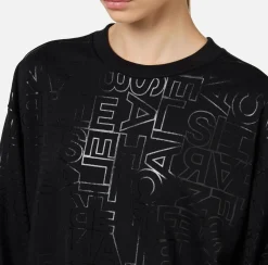 Maglieria E Felpe|Elisabetta Franchi Felpa in cotone lettering Nero