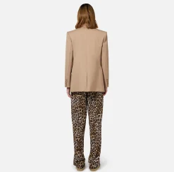 Tailleur|Giacche & Trench|Elisabetta Franchi Giacca doppiopetto in fresco di lana Camel