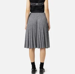 Gonne|Elisabetta Franchi Gonna midi in viscosa effetto plissé Salepepe