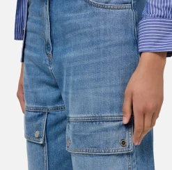 Jeans|Elisabetta Franchi Jeans cargo in cotone LightBlue