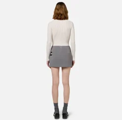 Maglieria E Felpe|Elisabetta Franchi Maglia girocollo in viscosa e lurex a costine Avorio