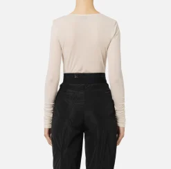 Top, T-Shirt & Body|Elisabetta Franchi Maglia in jersey e lana con logo Lattice