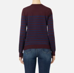 Maglieria E Felpe|Elisabetta Franchi Maglia in lana a righe Oro