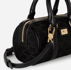 Valigeria|Borse A Mano|Elisabetta Franchi Mini Bauletto Monogram Travel Nero