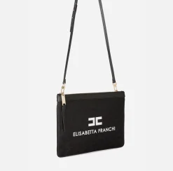 Clutch|Elisabetta Franchi Mini Trousse Monogram Nero