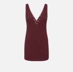 Mini Abiti|Abiti|Elisabetta Franchi Miniabito in tweed laminato RougeNoir