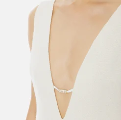 Mini Abiti|Abiti|Elisabetta Franchi Miniabito in tweed laminato Avorio