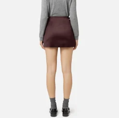 Gonne|Elisabetta Franchi Minigonna in raso con fiocchi RougeNoir