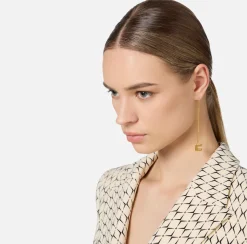 Bijoux|Elisabetta Franchi Orecchini cube OroGiallo