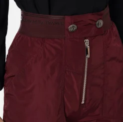 Pantaloni E Shorts|Elisabetta Franchi Pantalone boyfriend in nylon tecnico con elastico logato RougeNoir