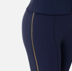Pantaloni E Shorts|Elisabetta Franchi Pantalone dritto in crêpe stretch con zip Navy