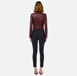 Pantaloni E Shorts|Elisabetta Franchi Pantalone dritto in crêpe stretch con zip Nero