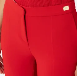 Pantaloni E Shorts|Elisabetta Franchi Pantalone in crêpe con spacchetti RedPassion