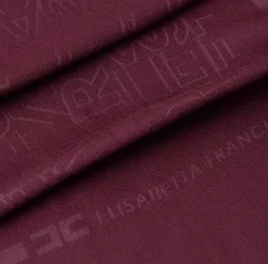 Sciarpe|Elisabetta Franchi Pashmina rettangolare in viscosa jacquard con lettering logo RougeNoir