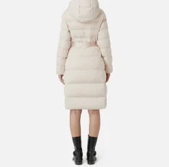 Capispalla|Elisabetta Franchi Piumino lungo in nylon jacquard lettering Lattice